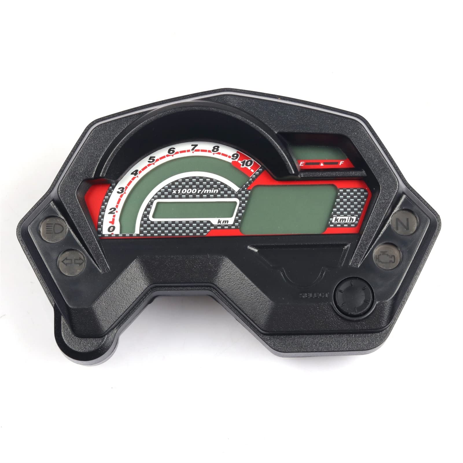 Strumento Moto Tachimetro Indicatore Elettronica Digitale Indicatore LUCE Display Display a Cristalli Liquidi, for, FZ16 Cafe Racer Misuratore per motociclette