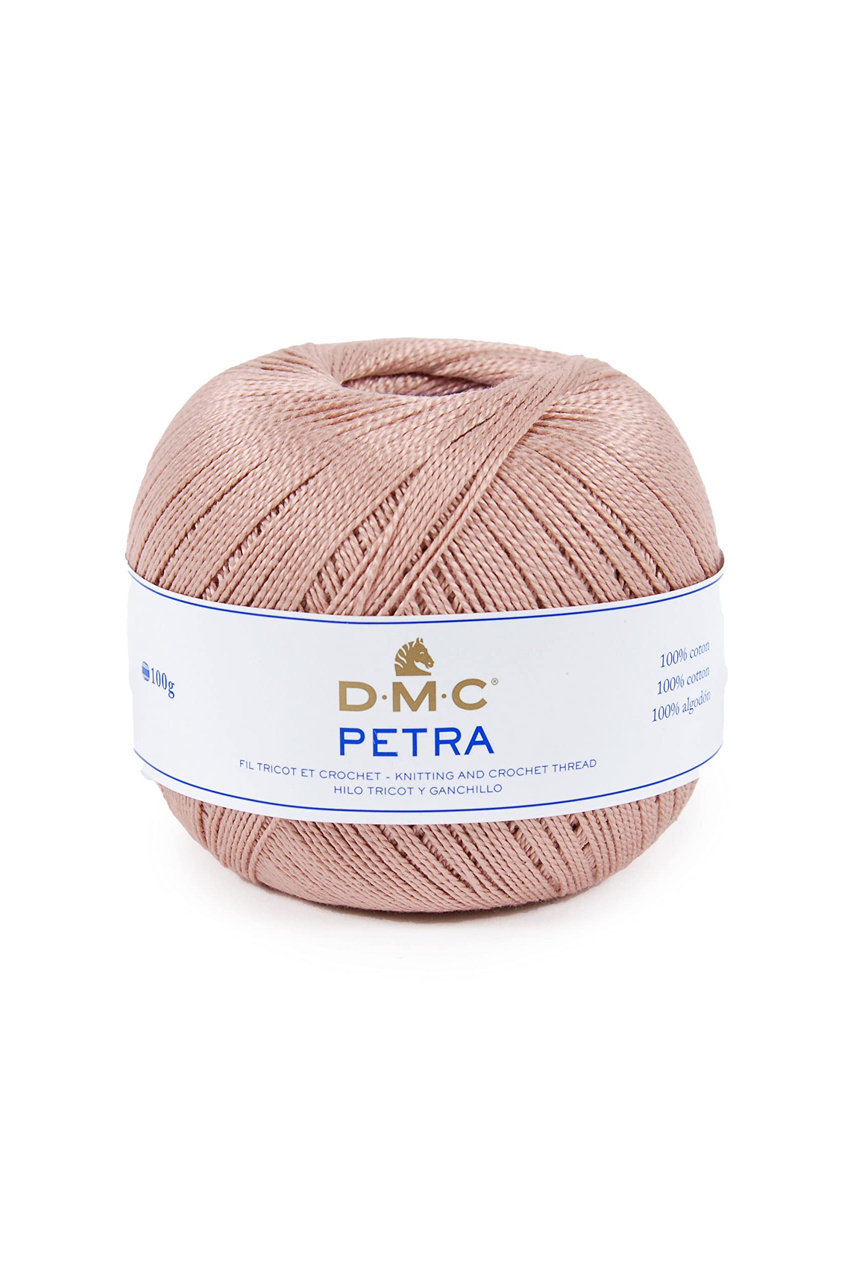 DMC Petra Yarn, 100% Cotton, Beige Pink (5224), Size 5