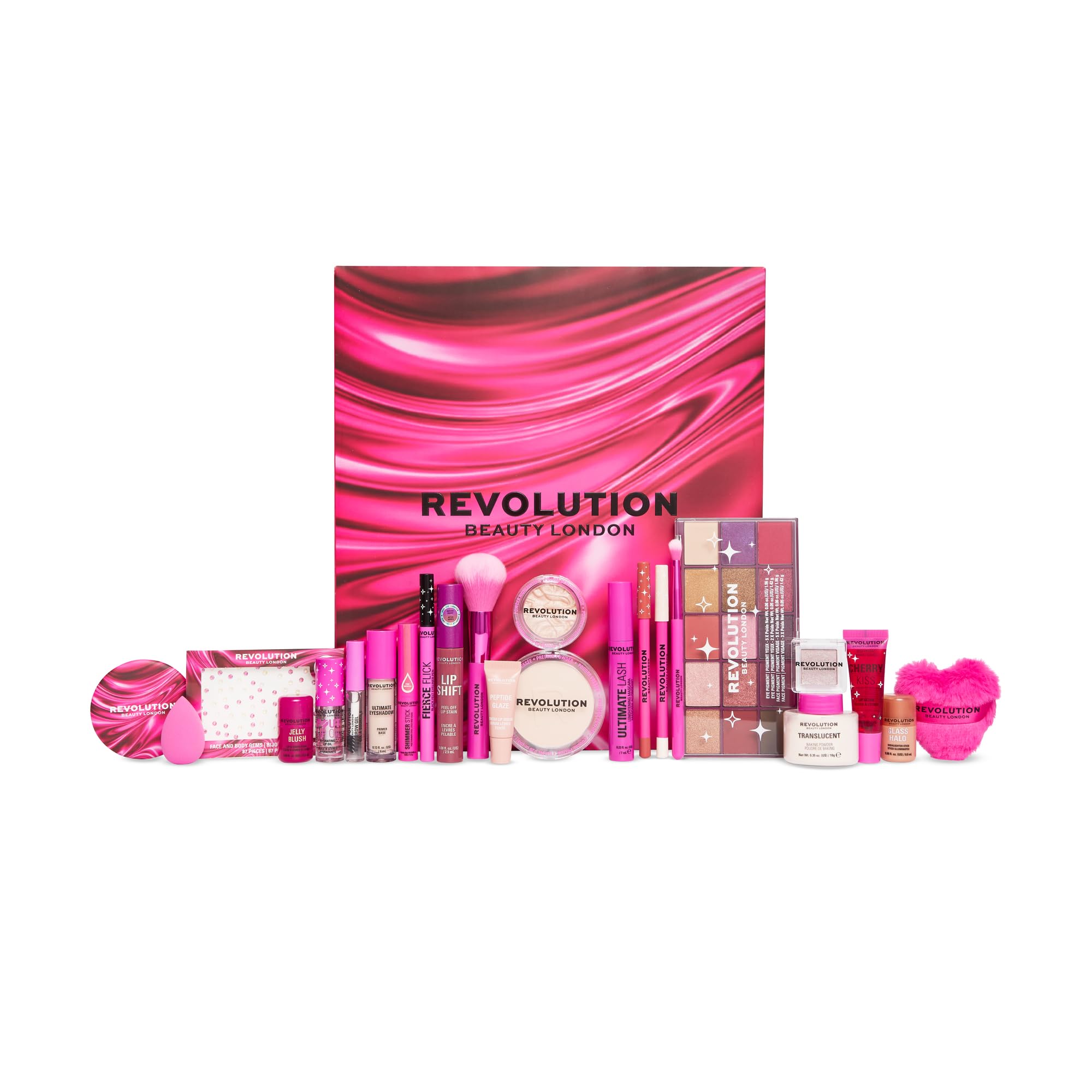 Revolution 24-Day Advent Beauty Calendar 2026, Holiday Makeup Gift Set