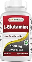 Vista 9 de Best Naturals L-glutamina 1000 mg 180 comprimidos (180 unidades (paquete de 3))