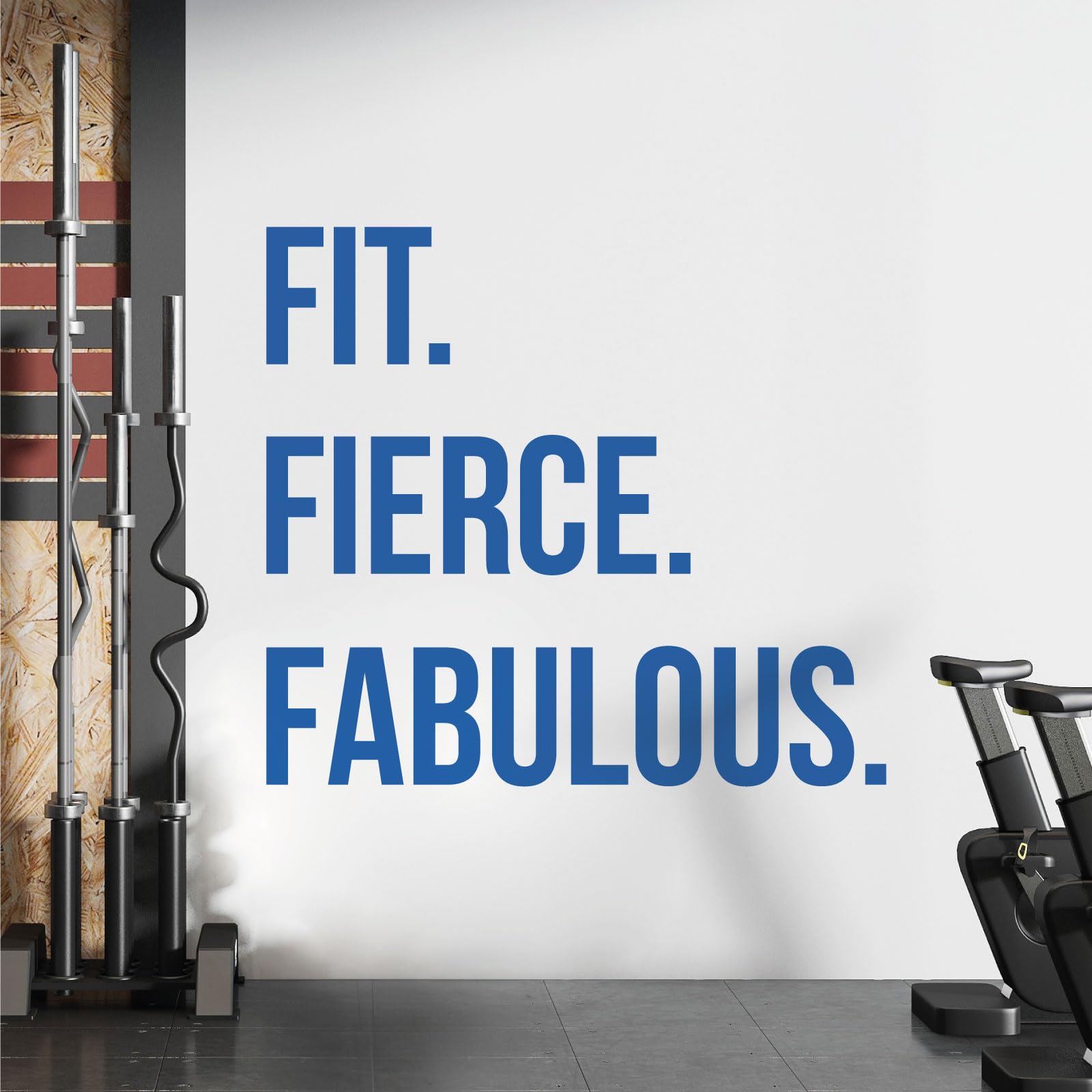 Fit Fierce Fabulous Motivations-Wandtattoo, Motiv Fitnessstudio, Marina