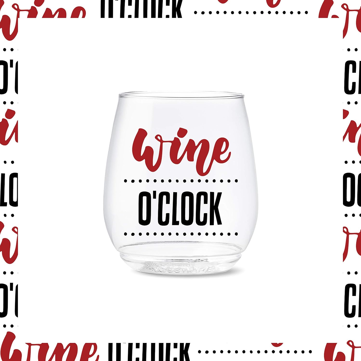 Gеt Chеар Prісе TOSSWARE POP 14oz Vino All About Wine Series, SET OF 6, Premium Quality, Recyclable, Unbreakable & Crystal Clear Plastic Printed Glasses