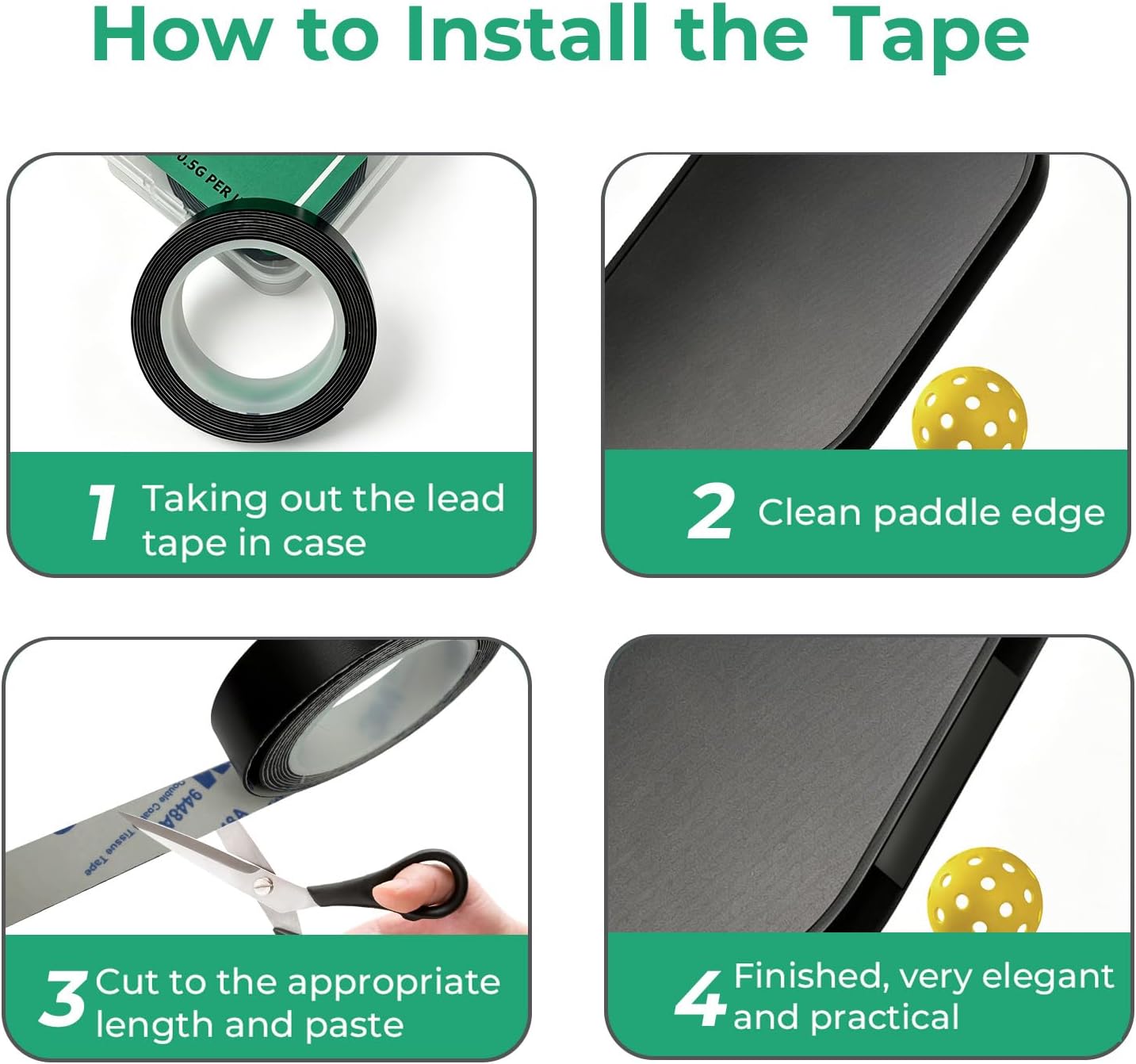 Tungsten Weight Tuning Tape, 60 Inch High Density Balance Strip, 0.5g/in & 1g/in Two Density Options, Non-Toxic Strong Adhesive Weight Strip for Pickleball Paddles, Golf Clubs & Tennis Rackets