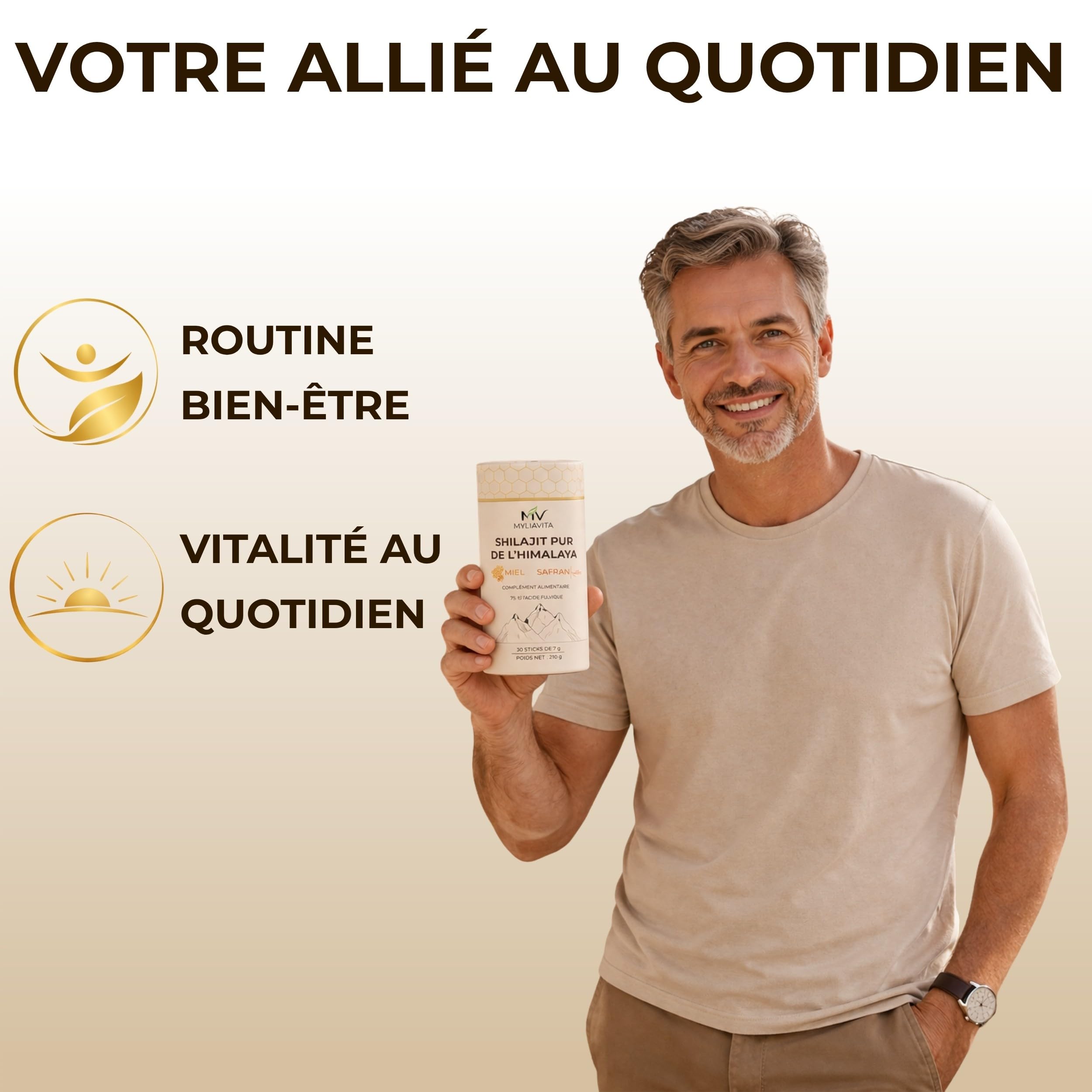 Shilajit Pure Himalaya au Miel & Safran | Résine de Shilajit Pure Naturel Authentique, Riche en Acide Fulvique, Humique & Minéraux | 30 Sticks de qualité premium pour Vitalité & Bien-Être.