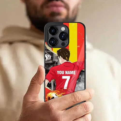 Miniatura 6 de Nombre y número personalizado Jersey VS diseño de bandera para iPhone 11 12 13 14 15 16 17 Pro Max Plus Mini X Xs Xr para Samsung A10 A12 A13 A14
