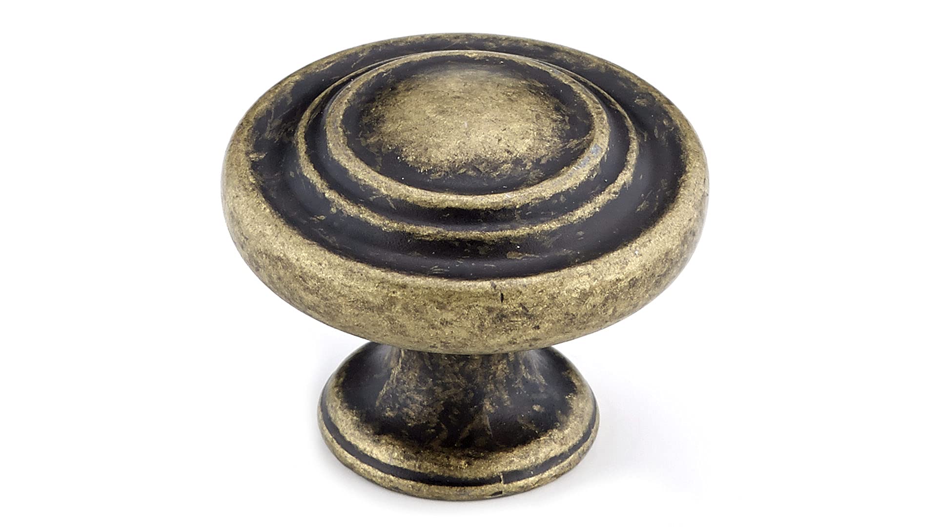Hardware BP10734BB Notre-Dame Collection 1 5/16-inch (34 mm) Burnished Brass Traditional Cabinet and Drawer Mushroom Knob for Kitchen, Bathroom, and Furniture