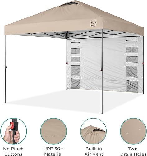 Miniatura 55 de Best Choice Products Carpa Toldo Desplegable de 10x10 pies para Instalación de 1 Persona, Refugio Portátil Instantáneo con Botón de 1 Toque