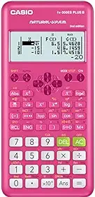 Calculadora científica Casio FX-300ESPLS2, pequena, rosa