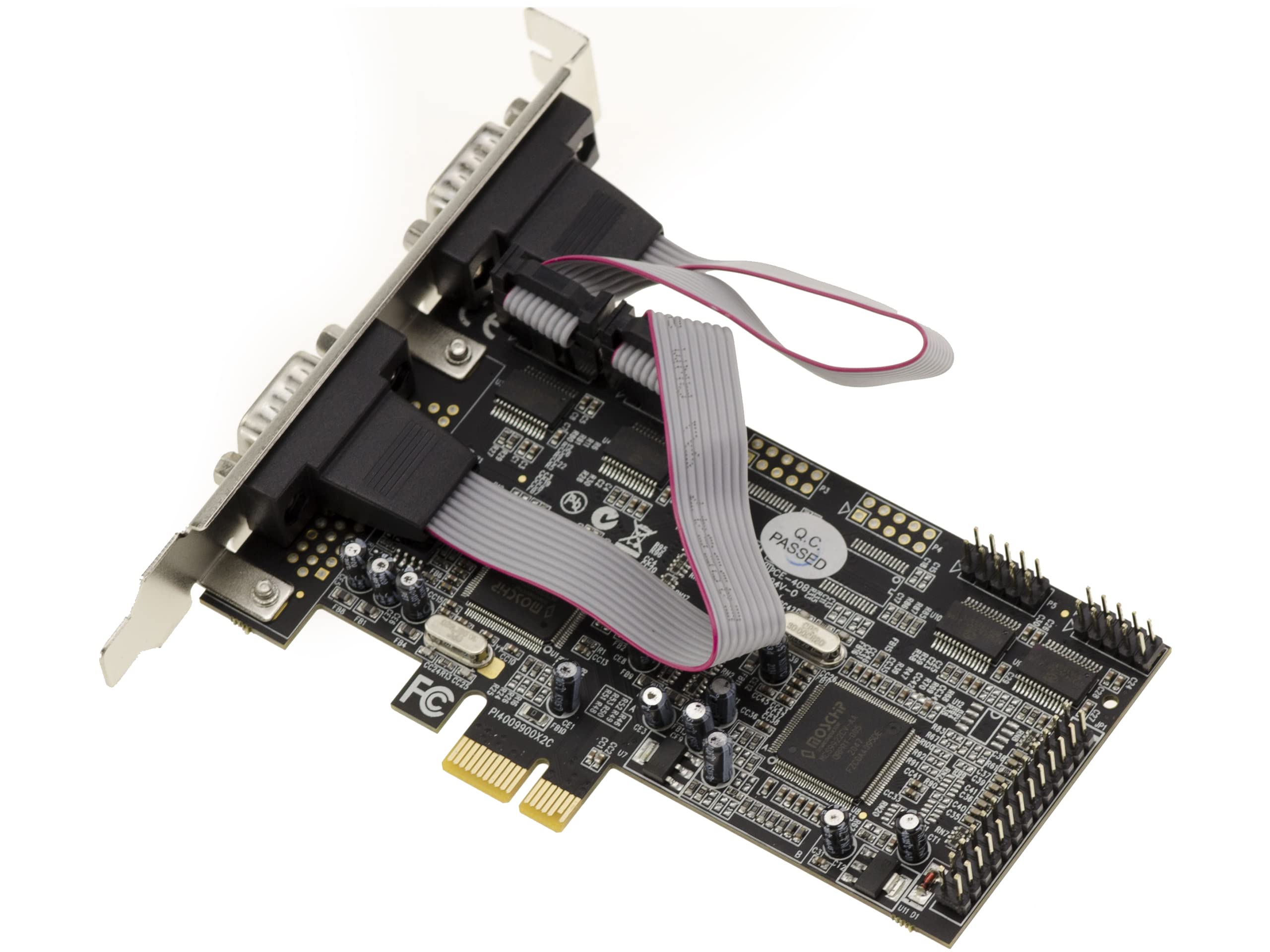 KALEA-INFORMATIQUE Carte PCIe LPT + 4 COM RS232 Moschip | Carte PCIe LPT plus 4 ports RS232 avec Moschip MCS9900 MCS9922