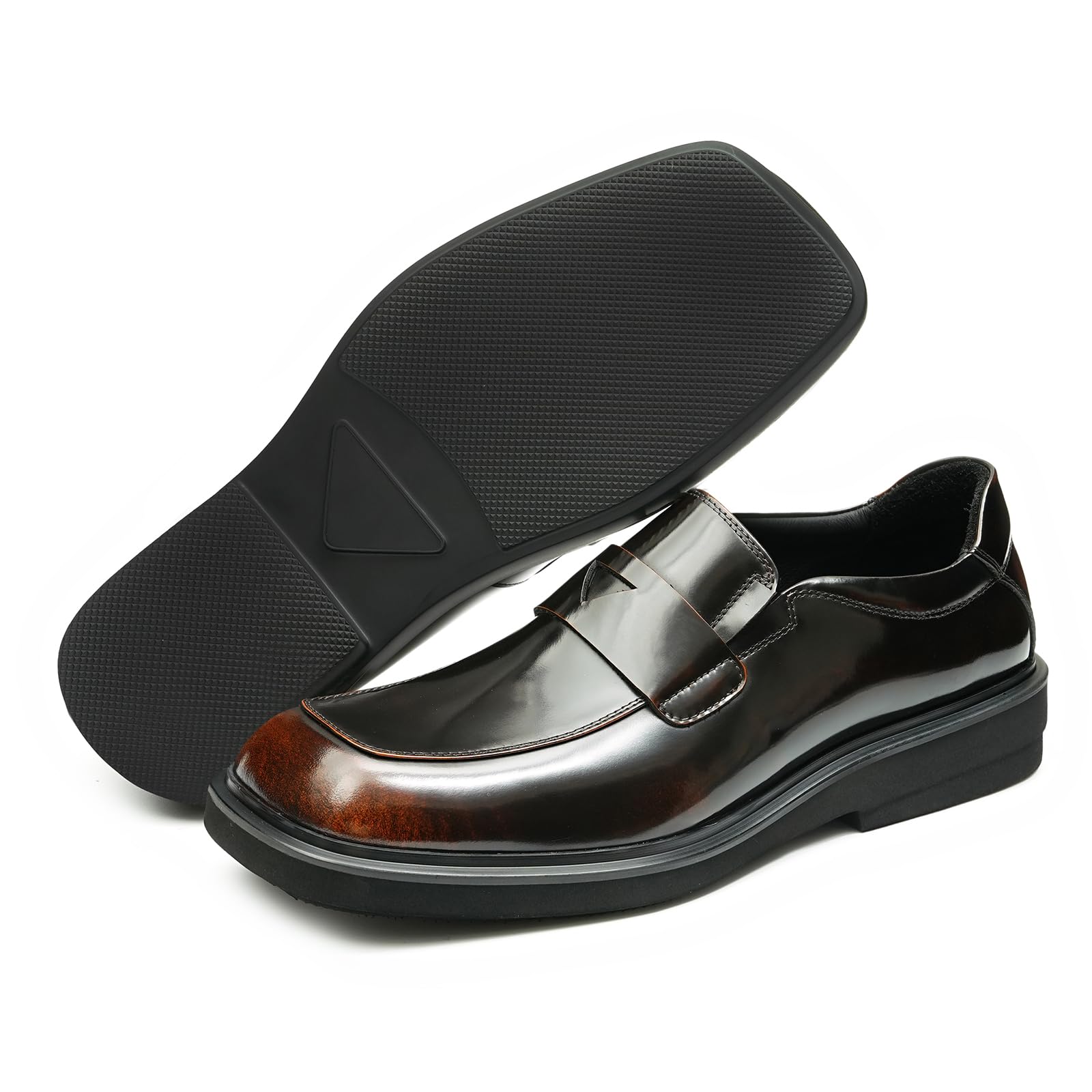 Mocasines Formales Negocios para Hombres Loafers en Cuero Genuino Transpirables Zapatos Bajos Cómodos Slip On