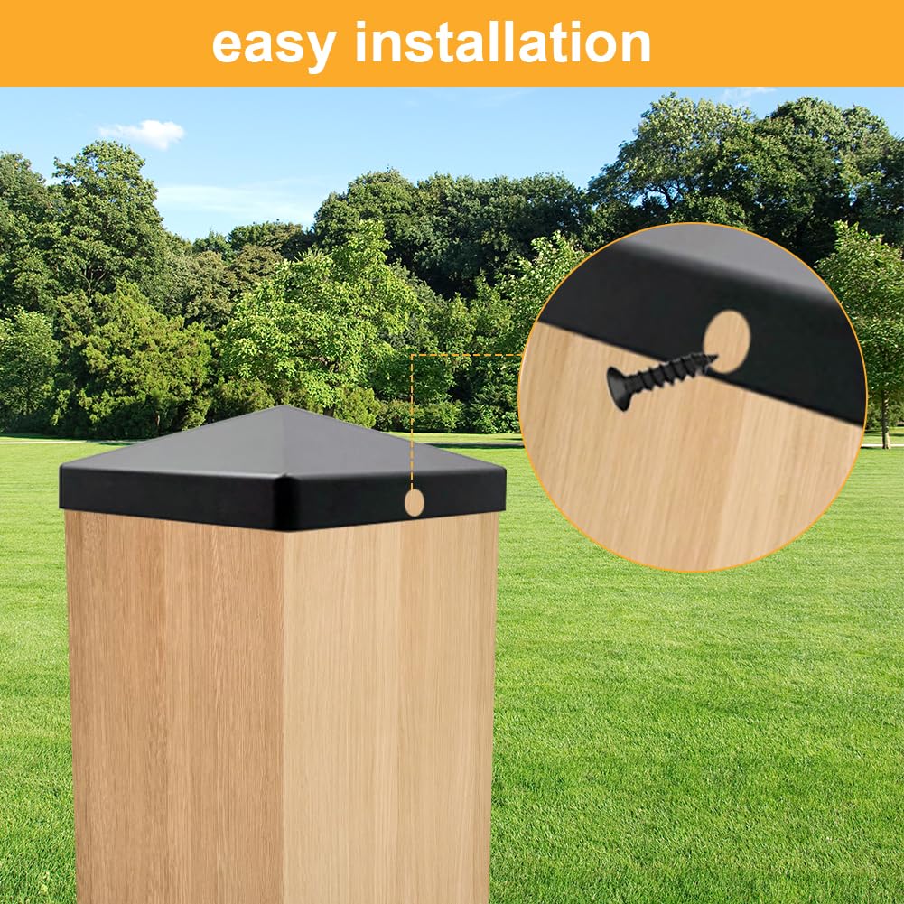 12 Tappi Per Pali In Plastica 10x10 Cm - Protezione Antipioggia Per Recinzioni - Foto 9