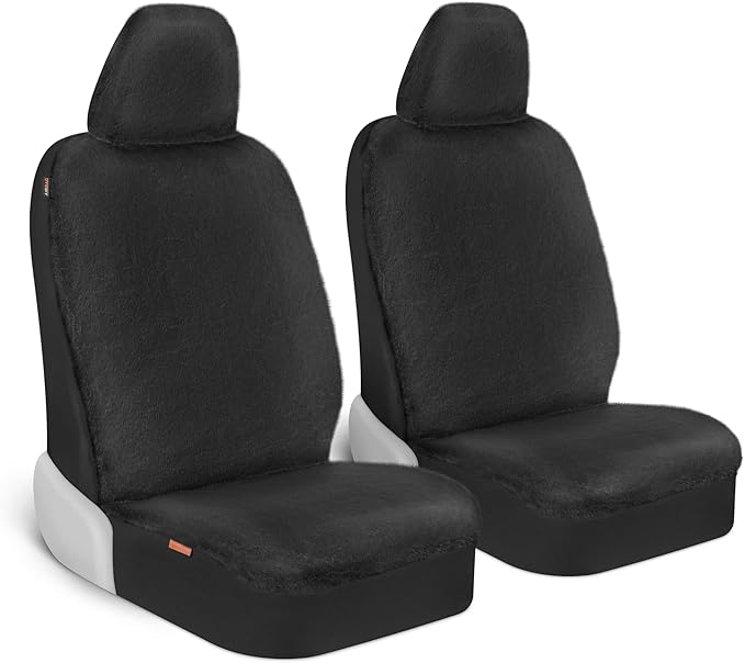 Carbella Sheepskin Car Seat Covers for Women, 2Pack Faux