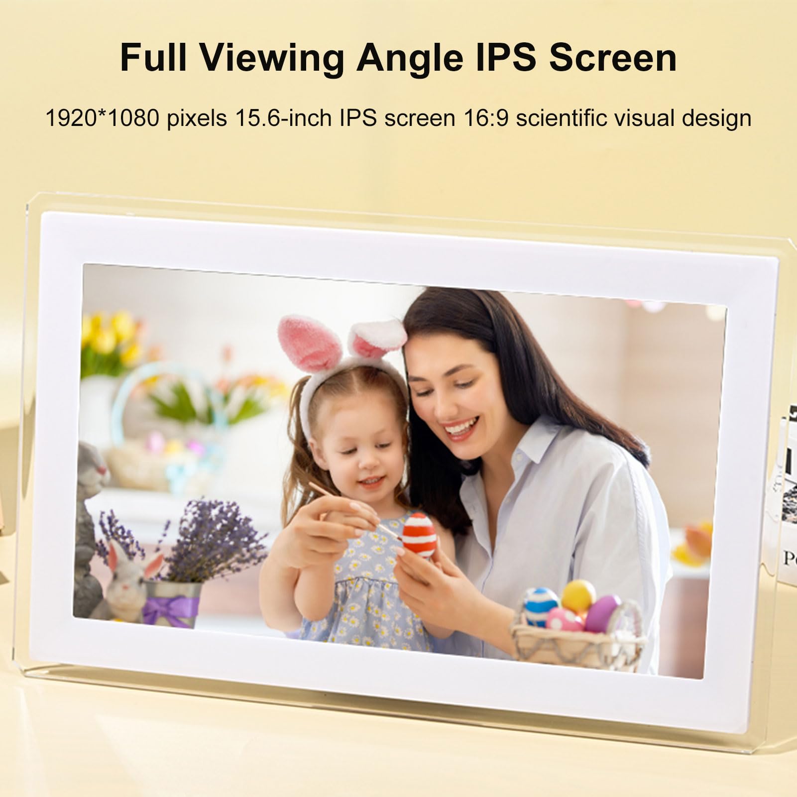 XUMIUZIY 15,6 Zoll Wandplaner, Digitaler Kalender mit Touchscreen, Elektronische 32 GB WiFi Bilderrahmen für Familienpläne, an der Wand Montierbarer Familienplaner, APP Zugriff (EU-Stecker)