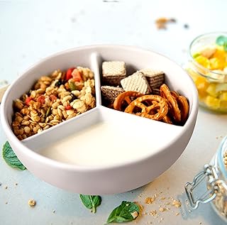 Cinf Ceramic Cereal Bowl 3 Section Separate Milk Keeps Fresh Crunchy Microwave Safe Anti Soggy Ice Cream Topping Yogurt Fries Ketchup Soup Salad Dessert Bowls Gifts