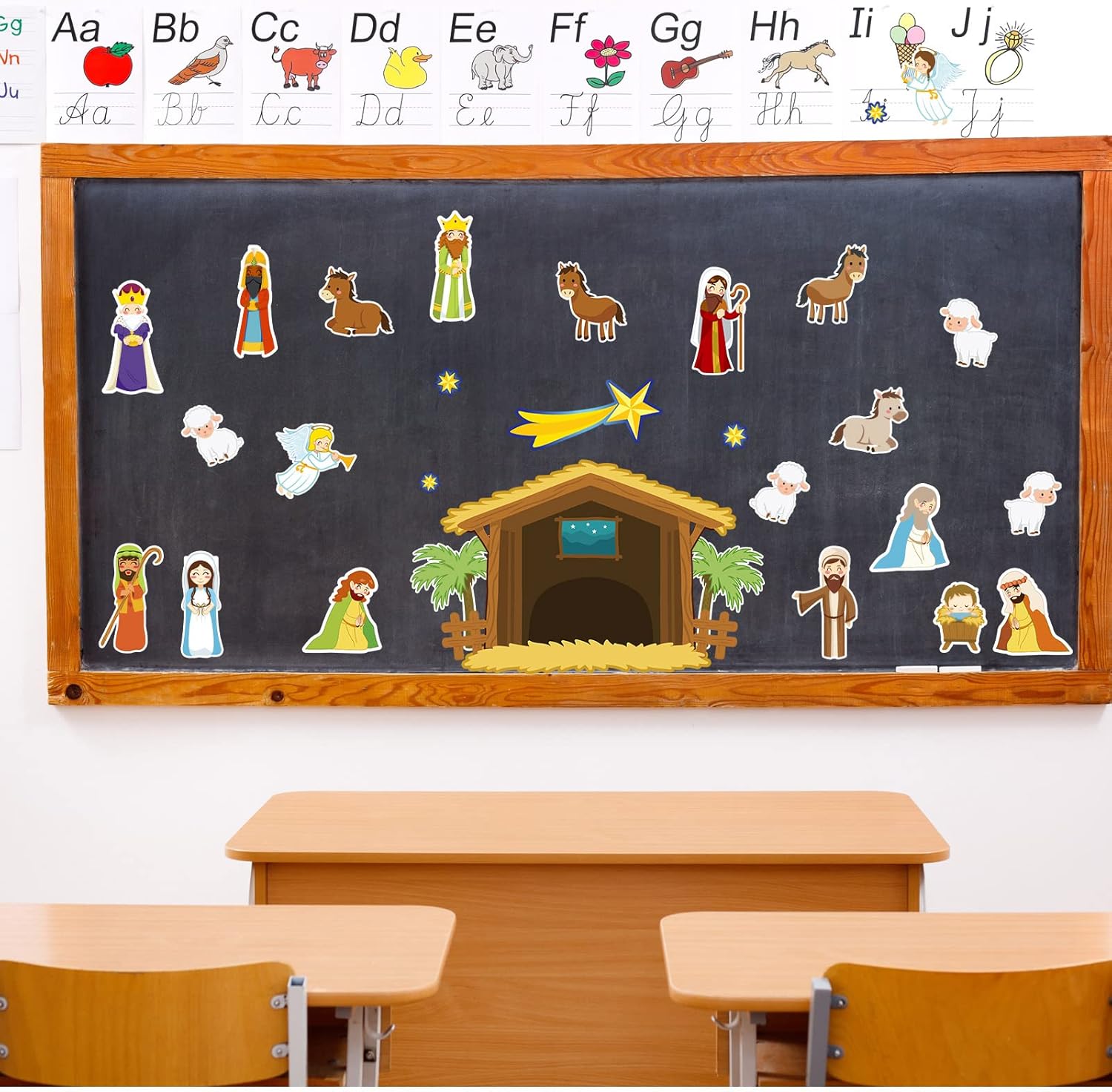 Buy 28 Pcs Christian Nativity Bulletin Board Set Nativity Bulletin