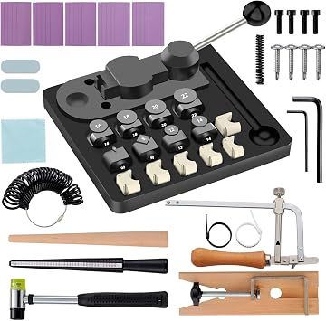 MAXMAN Ring Bender Tool Kit Multi-Size Ring Making Kit for Jewelry & Spoon Rings, Heavy Duty Ring Bending Tool for Soft Metals, Beginner Friendly Ring Maker Machine for DIY & Professional Use