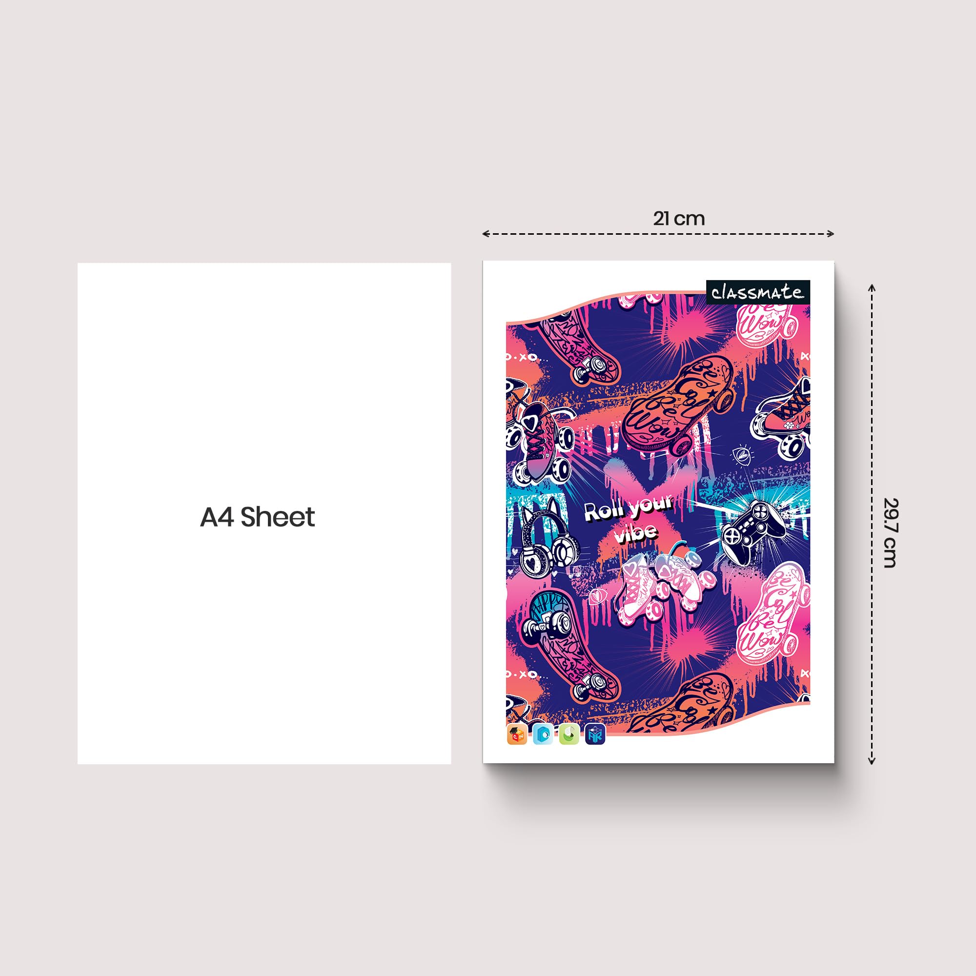 Classmate Long Notebook - A4, Soft Cover, 304 Pages, Single Line (Pack of 6) 1