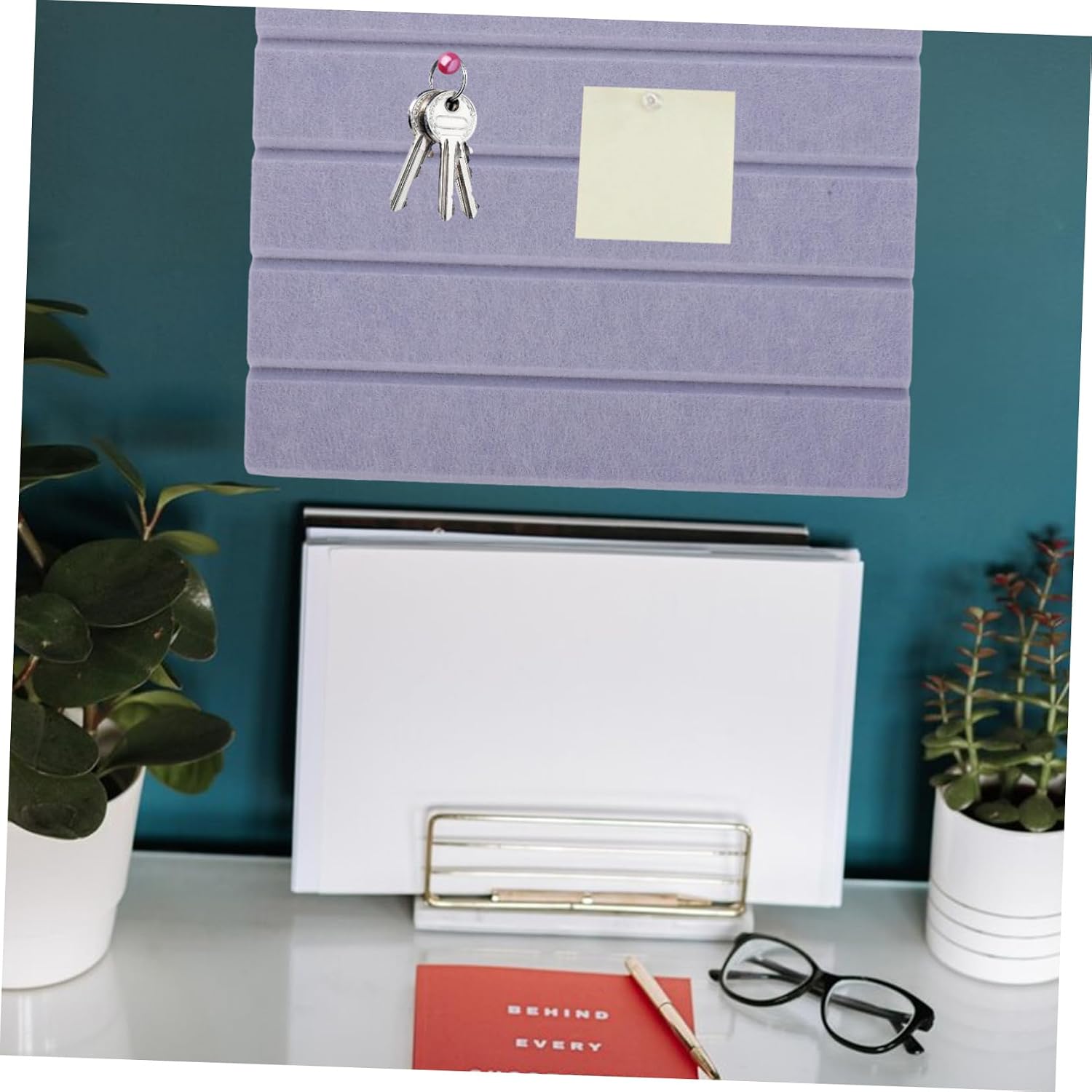 Gadpiparty 6pcs Felt Wall Tiles Self-Adhesive Bulletin Board Pin Boards for Photos Memo Notice Wall Panels