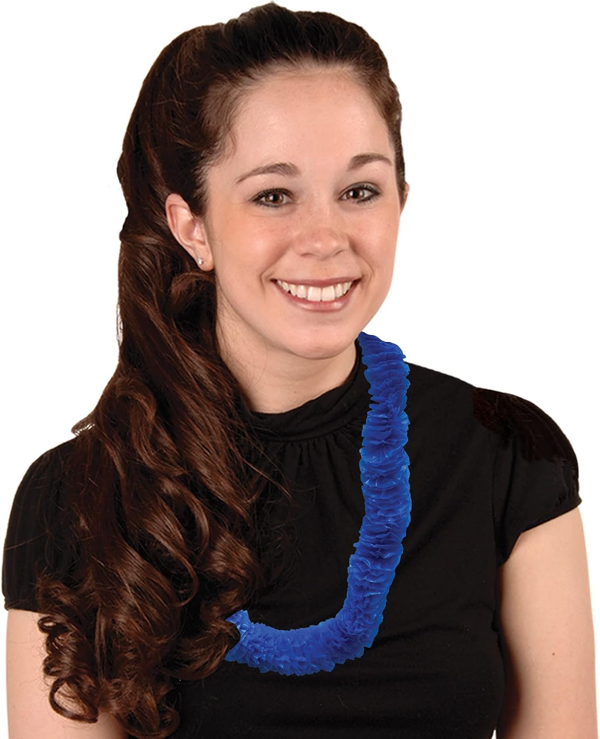 Beistle Soft-Twist Poly Leis – 100 Pack, Blue Plastic Hawaiian Necklaces, One Size Fits Most Adults, Tropical Luau Party Accessories, Island Theme Wearables, Beach Celebration Favors