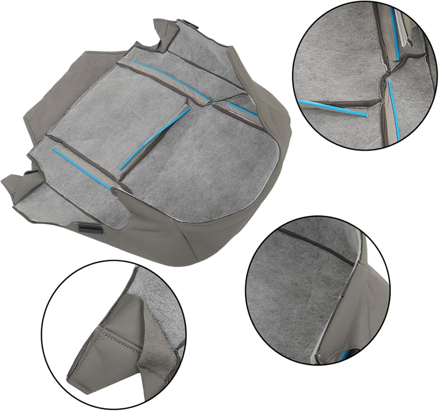 labwork Front Driver and Passenger Side Bottom and Top Lean Back Gray Artificial Leather Seat Cover Replacement for Toyota 4Runner Limited 2003-2009