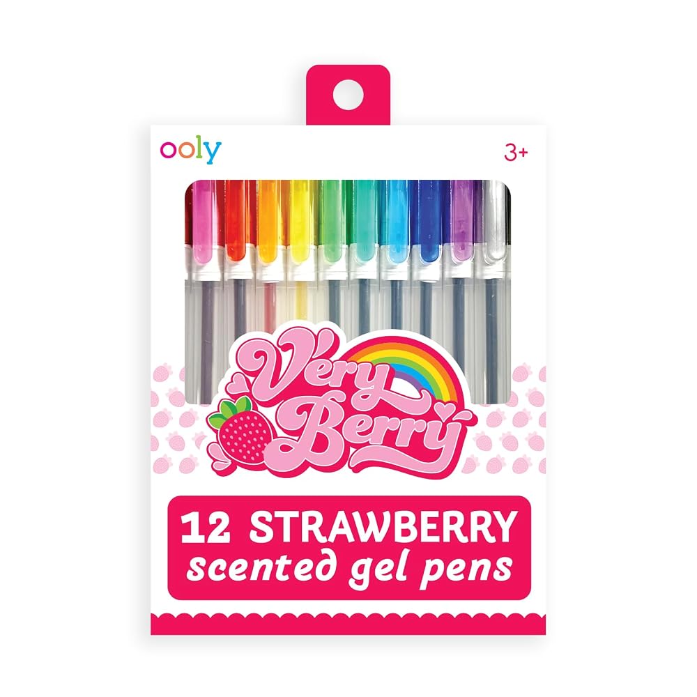 Ooly Scented Very Berry Gel Pens, Set of 12, 0.7mm