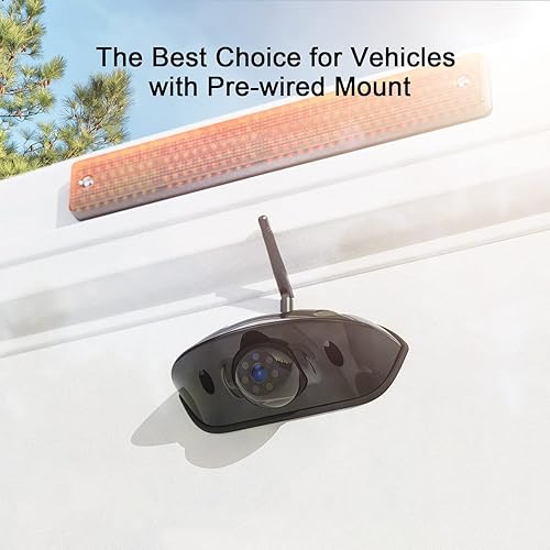 Miniatura 3 de Fookoo Sistema de cámara de respaldo inalámbrico HD de 7 pulgadas, monitor IPS 1080P de 7 pulgadas y 1 cámara de visión trasera, grabación de visión