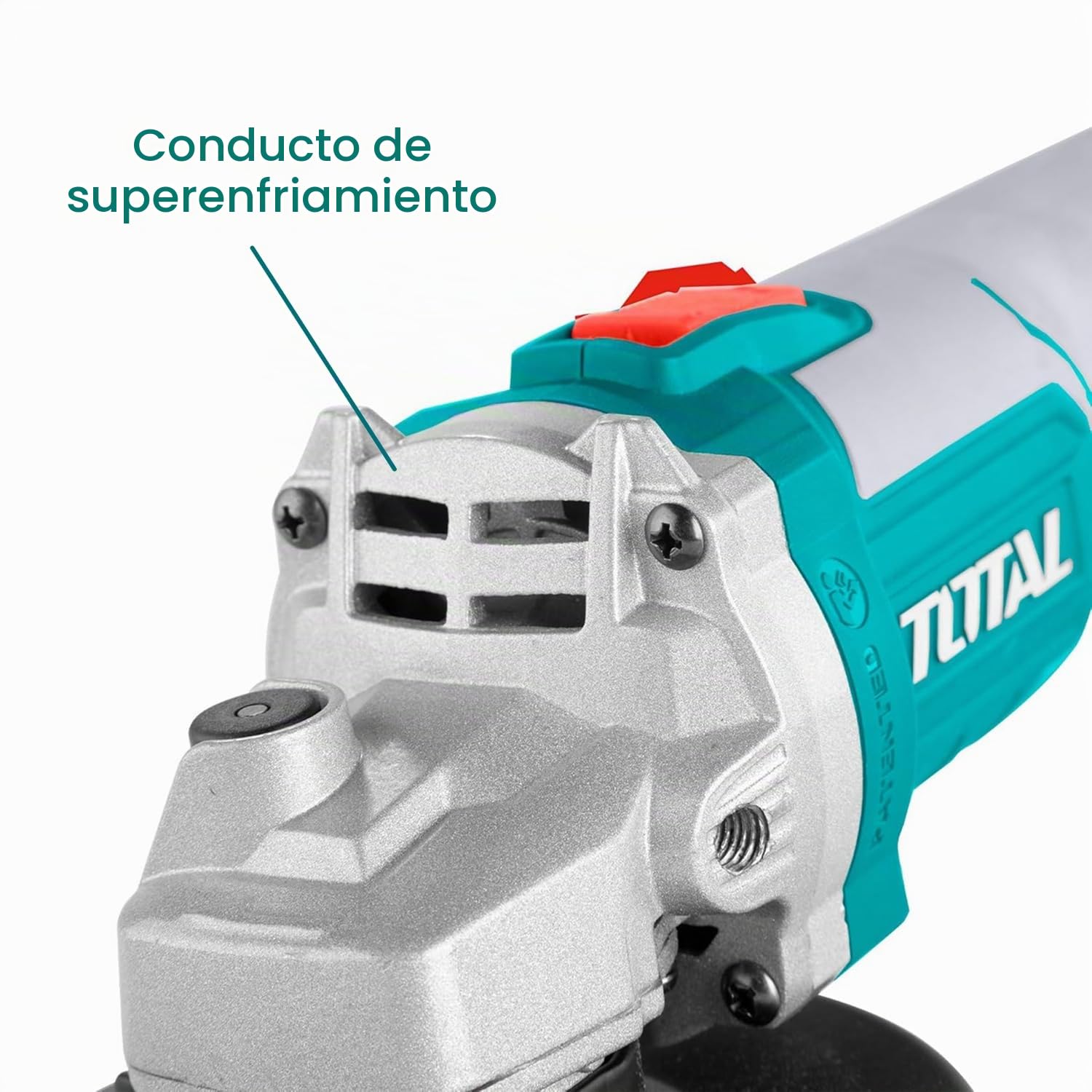 TOTAL - Amoladora Angular a Batería P20S de 20 V - Radial con Disco de 115 mm - Motor Brushless - Sin Batería ni Discos - Inalámbrica