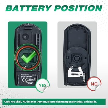Beefunny Replacement Key Fob Shell Case for Mazda 3 2014-2018, Mazda 6 2014-2018, CX-5, CX-9, MX-5 Miata, WAZSKE13D01 662F-SKE13D01 Smart Keyless Entry Remote Cover