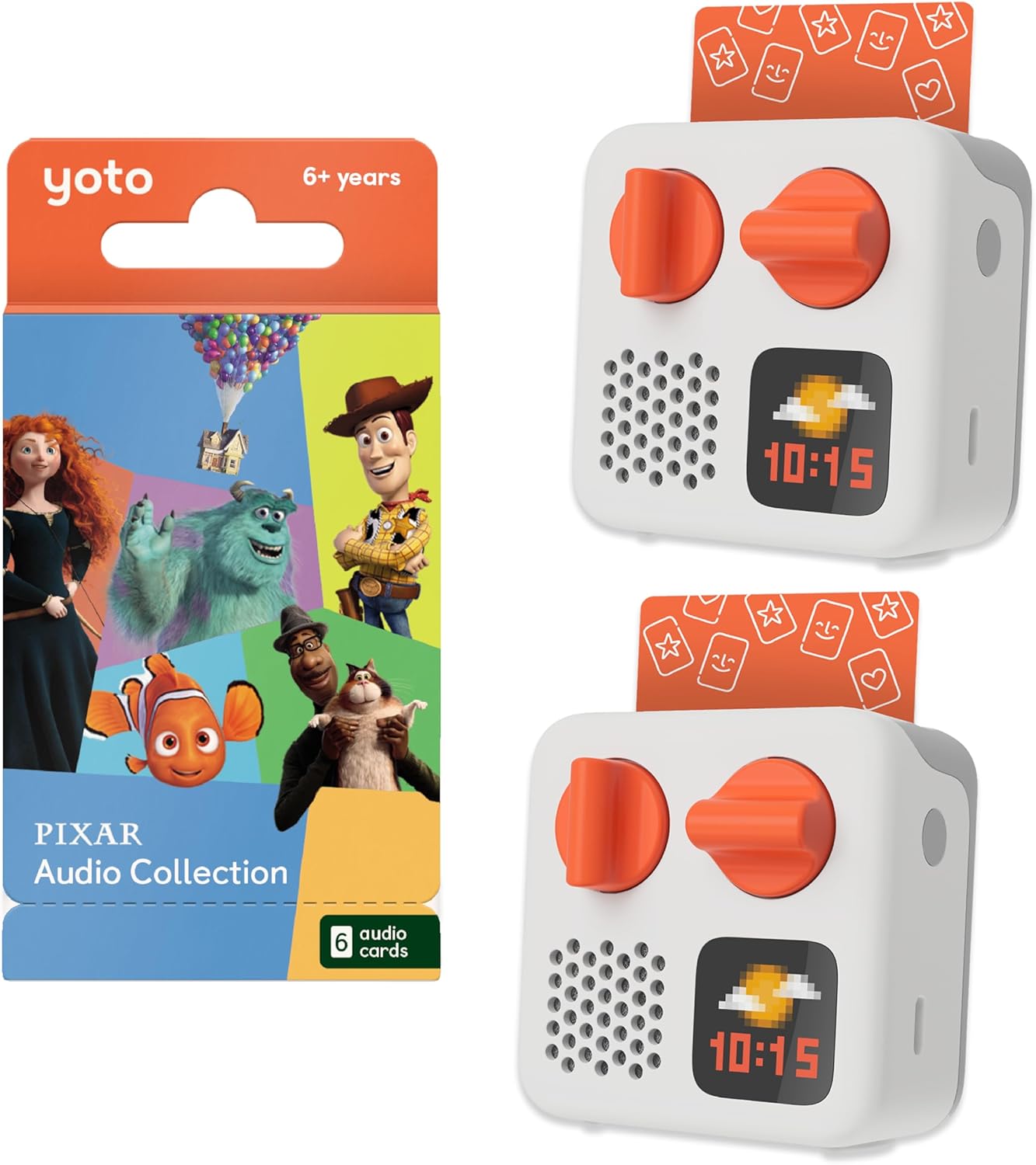 YOTO Duo Mini Bundle - 2 x Portable Screen-Free Kids Audio Players for Siblings, All-in-1 Travel Device for Stories Music Podcast Radio White Noise, Use as Speaker or with Headphones
