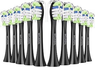 Replacement Brush Heads Compatible with Philips Sonicare Head Snap On Toothbrush, Electric Toothbrush Replacement Heads for Phillips Sonic Tooth Brush Handles, 10 Pack, Black