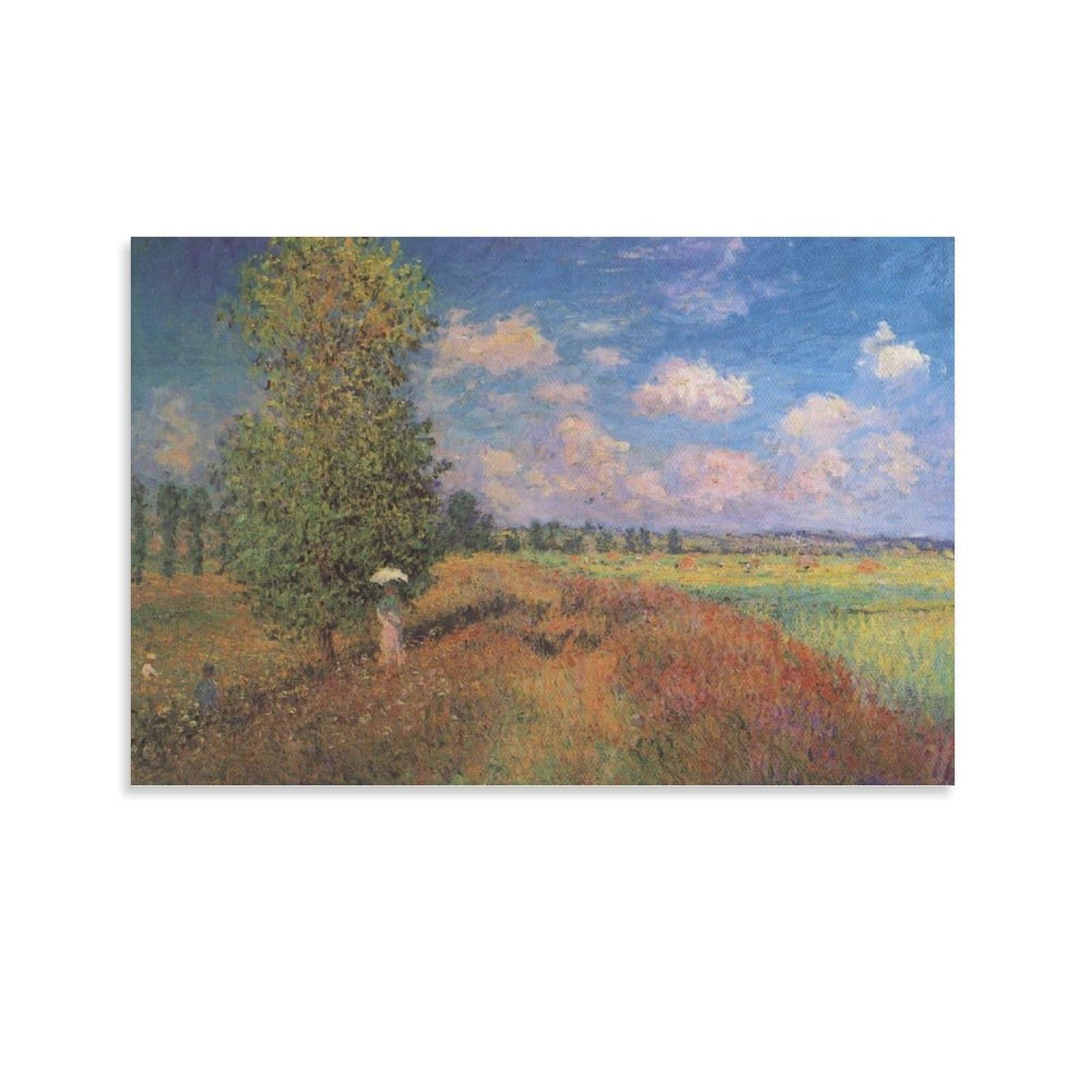 Summer Poppy Field by Claude Monet Wall Art Prints Poster Artworks Canvas Poster Wall Art Prints Home Modern Decor 24x36inch(60x90cm)