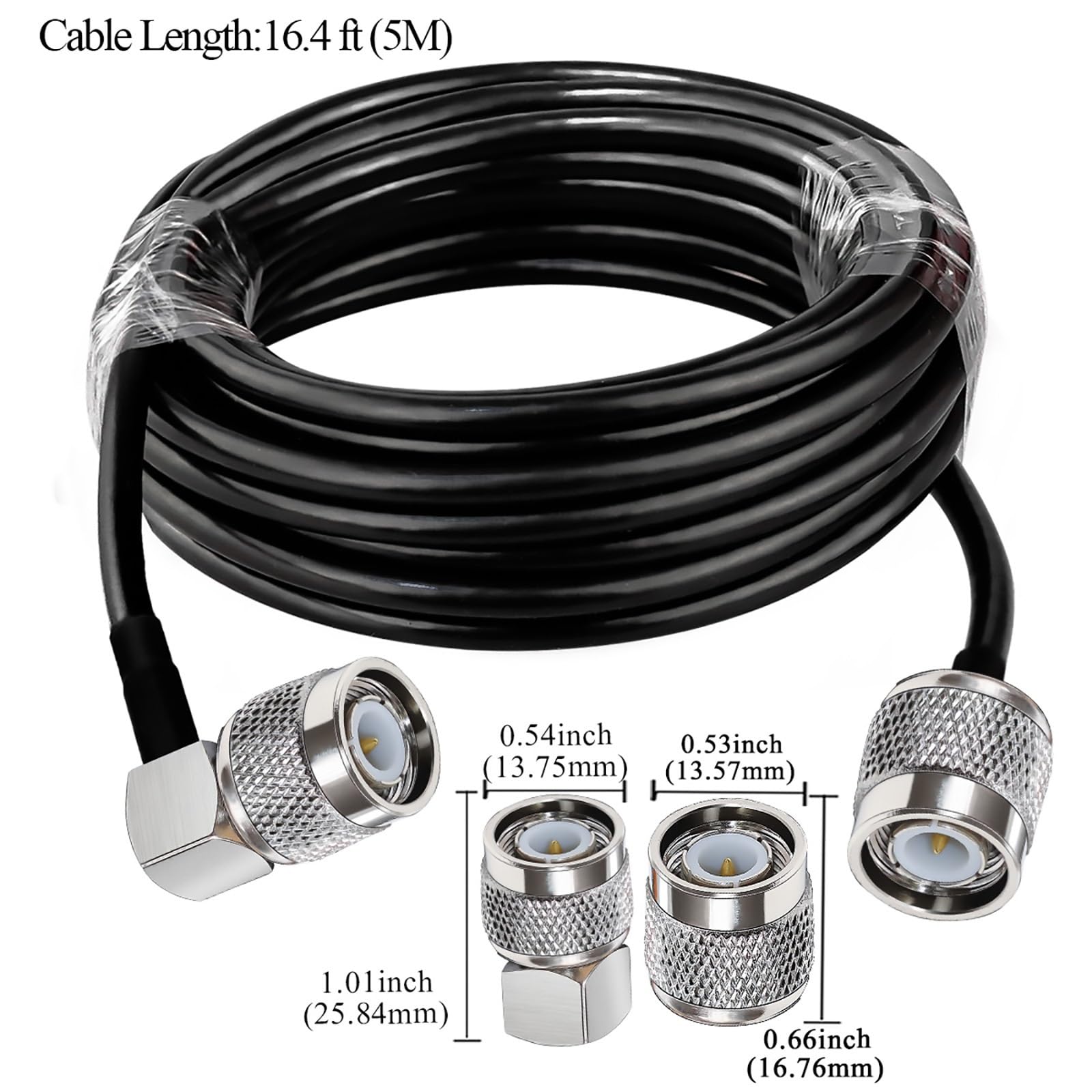 LIHUA RG58 kabel koncentryczny wtyczka męska do męskiego kąt prosty W/i/Fi an/te/na przedłużacz kabel o niskiej stratności 30 cm 50 cm 1M-5 m (3 m)