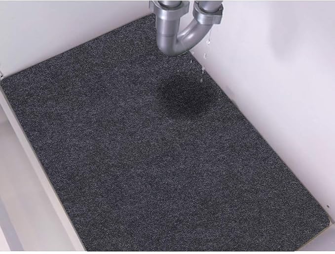 Alfombrilla Bajo Fregadero, para Gabinete de Cocina – Resistente al Agua y Absorbente – Material Fieltro Absorbente, Antideslizante y Respaldo Impermeable, Contiene Líquidos, Lavable (36" x 36") miniatura 8