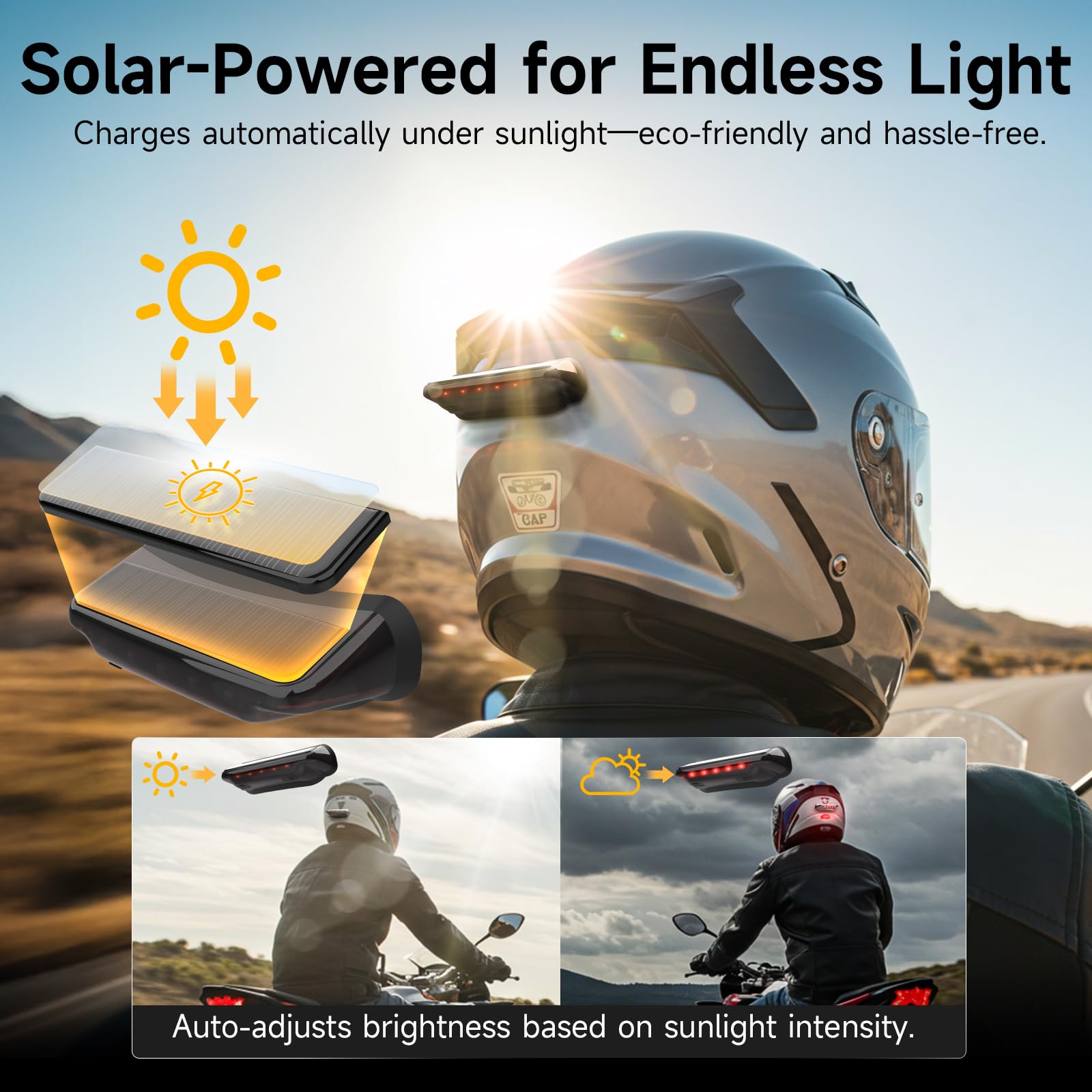 bike helmet solar panel Motorcycle Light, Moman Solar Powered Bicycle LED Safety Light with Brake Sensing Ultra Bright Red Warning Light IPX4 Waterproof ABS Material for Night Riding (USB-C Cable NOT Included) I:Ag Fernando Vargas Gets An 1:1:12x12 Birch Wood Print