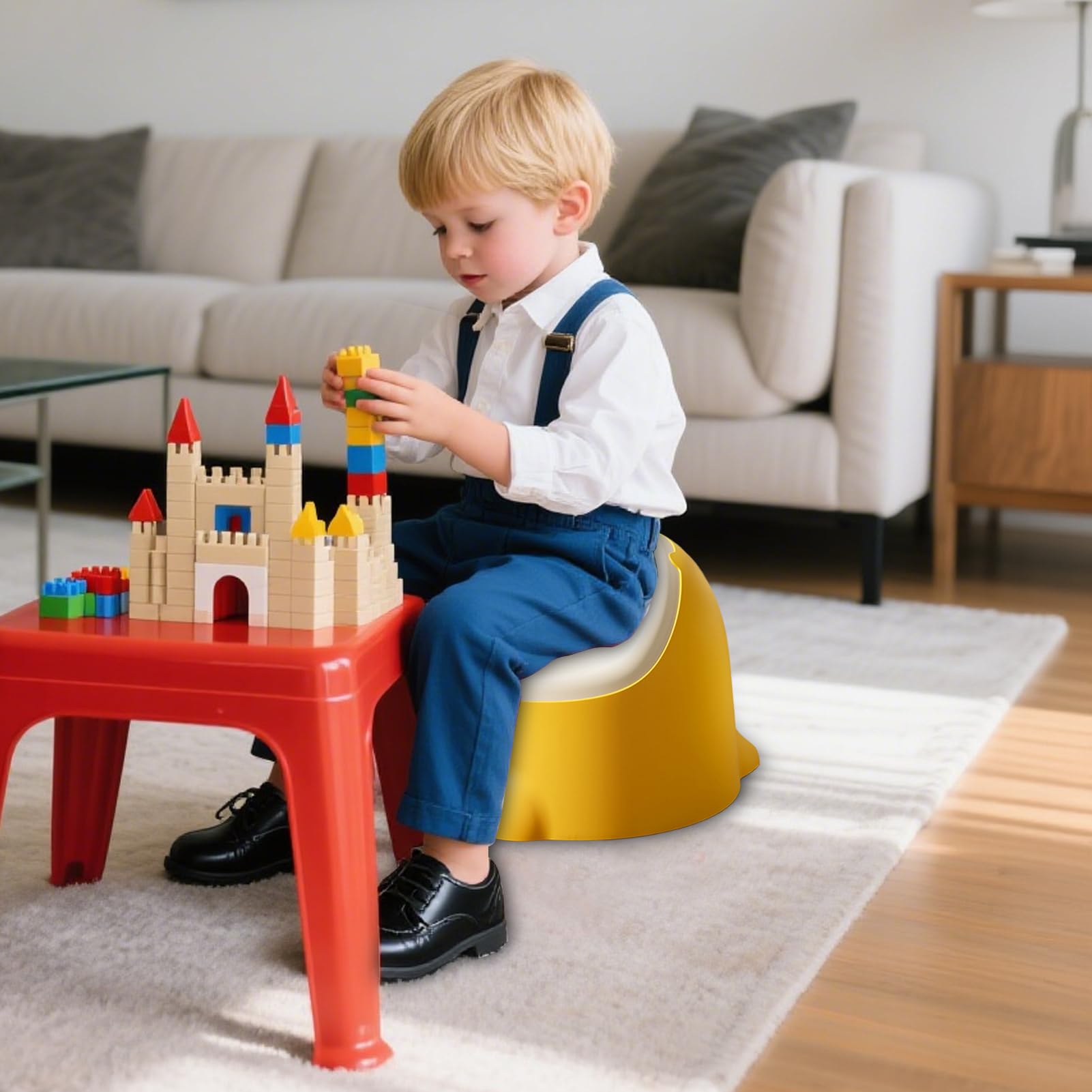Taburete Infantil Antideslizante Y Antiderrapante, Portátil Y Apilable | Asiento de Alimentación de Dinosaurio Niños, Chicos, Interior, Cocina, Baño, Dormitorio, Sala De Estar, Aula, Guardería,