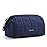 BAGSMART Makeup Bag Travel Toiletry Bag, Puffy Padded Make Up Bags for Women Makeup Organizer Case, Wide-open Pouch Purse Travel Essentials Toiletries Accessories Brushes, Navy Blue