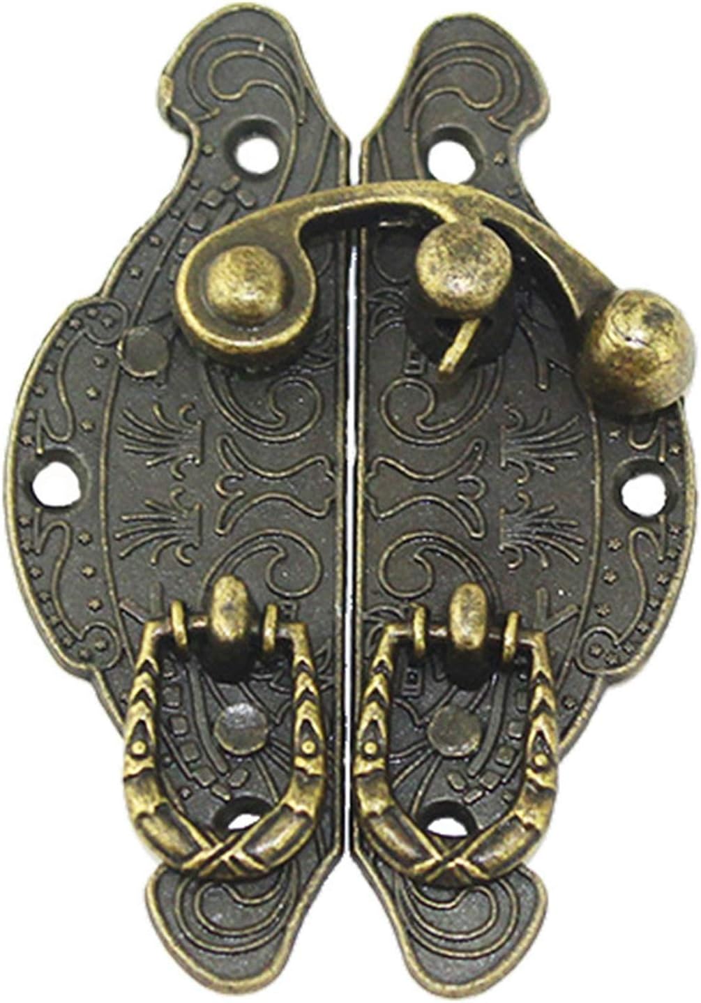 Stainless Steel Lock Buckle,Brass Hasp Clasp Latch Lock,5pcs Antique Bronze Hasps Latch Lock Alloy Box Handles Jewelry Wooden Box Buckle Clasp Hook Padlock Small Shackle Hardware