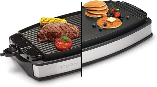 Wolfgang Puck XL Reversible Grill Griddle, Oversized Removable Cooking Plate,