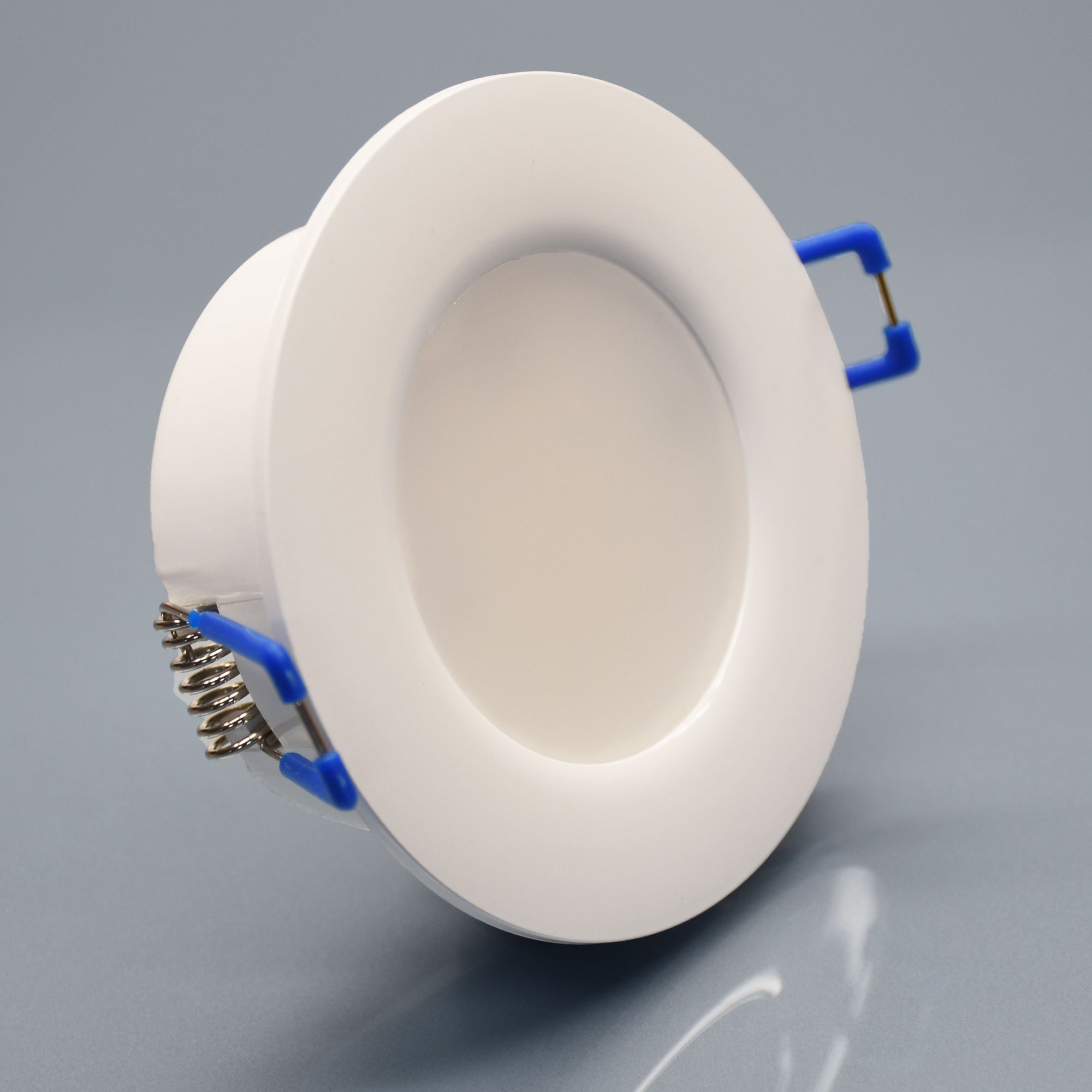Maxkomfort 12x IP44 LED Bad Einbaustrahler 230V sehr flach 5,5W RUND Einbauspot Einbauleuchte Einbaulampe Deckenlampe Deckenstrahler Dusche