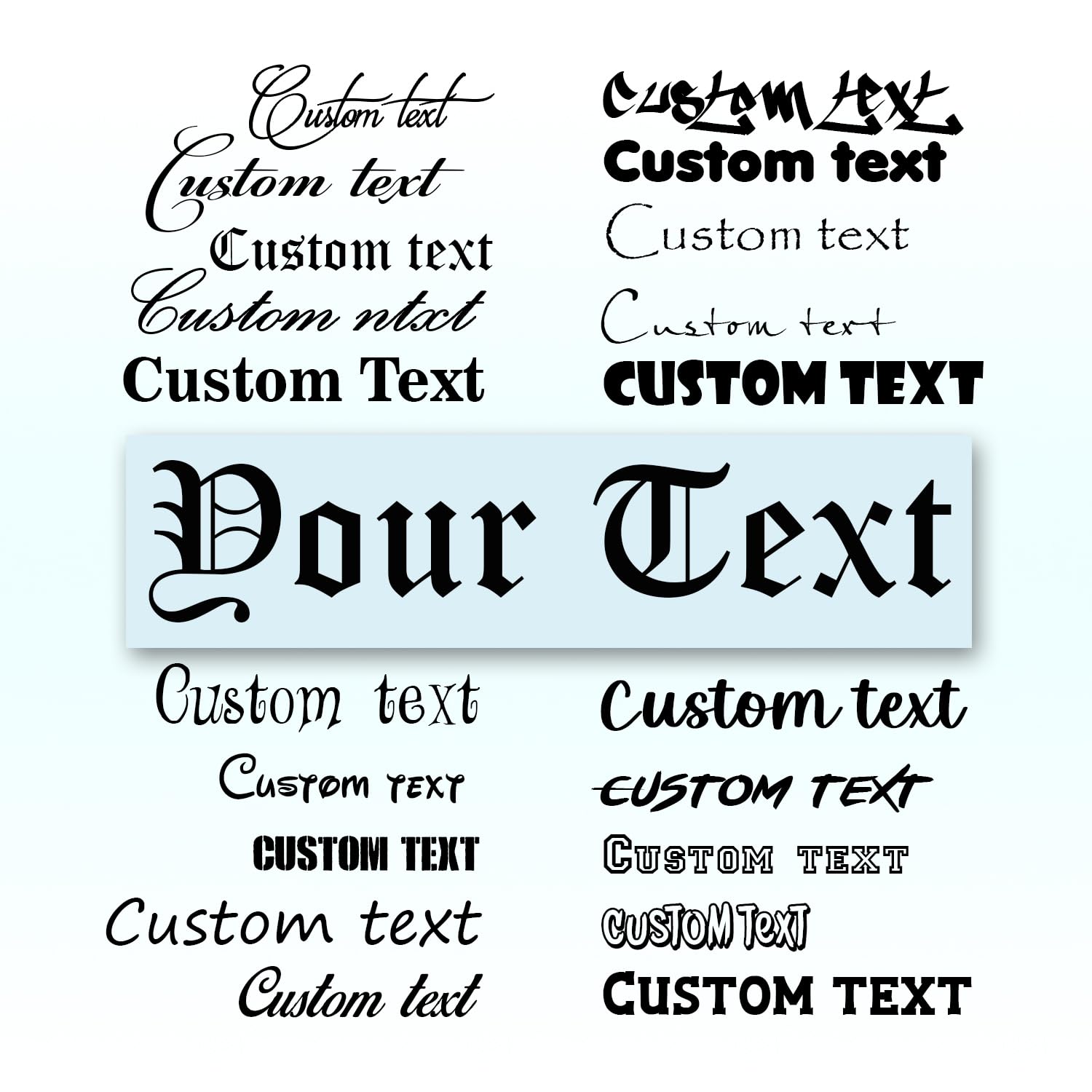 Custom Vinyl Sticker Letters - Your Own Design Personalized Name Sticker - Custom Text or Quote for Cars, Walls, Windows, Windshield, Tumblers, Lunchboxes, Skateboards