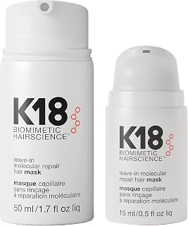 Leave-In Repair Hair Mask, 4-Minute Speed Treatment, Renews Hair Damage From Color, Chemical Services Heat (1 of each 50ml & 15ml).