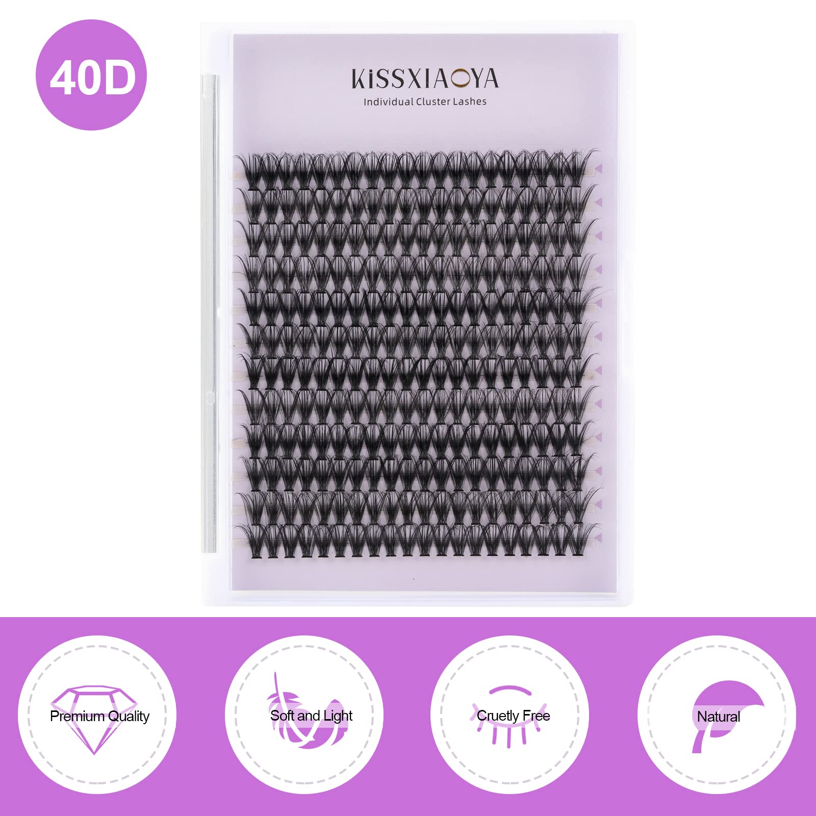 Cluster Eyelash 240pcs 40D 0.07 D Curl 15mm Cluster Eyelashes Extensions - Image 3