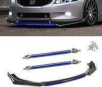 Vista 37 de Xotic Tech alerón de protección para parachoques delantero, negro con rojo, kit con barra de acoplamiento ajustable de 8-11 pulgadas