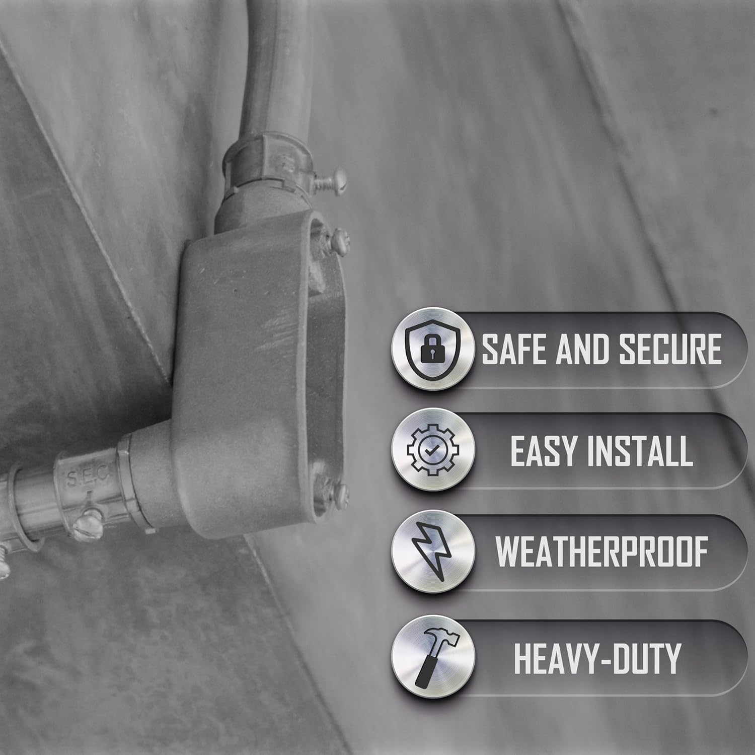 TayMac 3.5-Inch Gray EMT LB-Type Conduit Body ELB350, Sturdy Aluminum Enclosure for Easy Wiring Maintenance, Corrosion-Resistant Secure Access Point for EMT Fittings and Wire Conduits