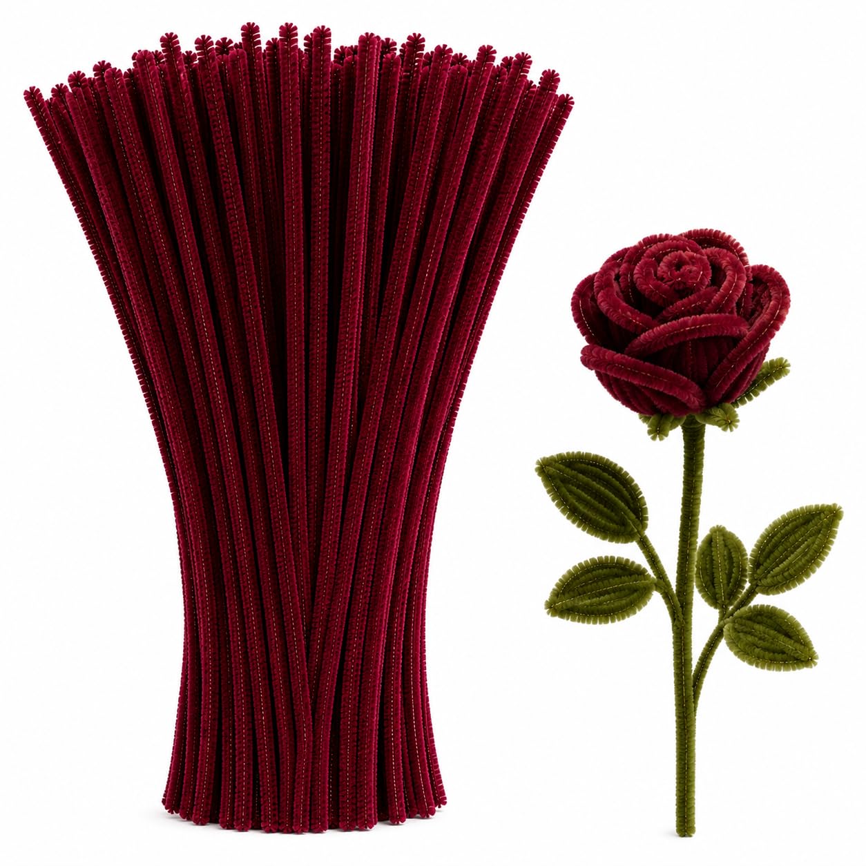 100 Pipe Cleaners Craft Set - DIY Art & Decorations -13