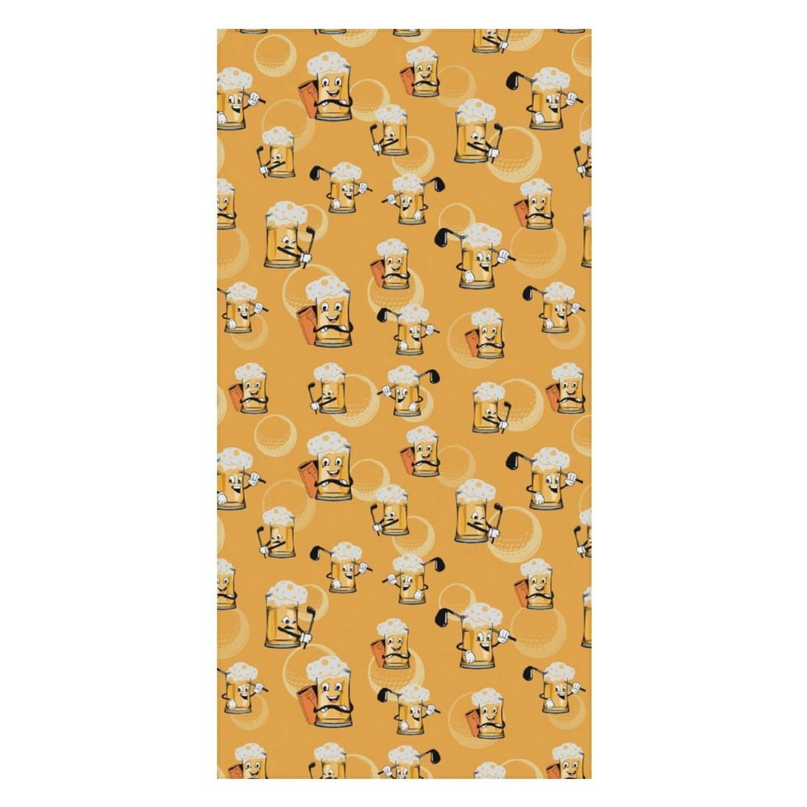 Anceky Bath Towel Quick-Dry Large Beer Glass Playing Golf Beach Towels Soft Absorbent Bath Towel for Travel Swimming Gym 31 X 63 in