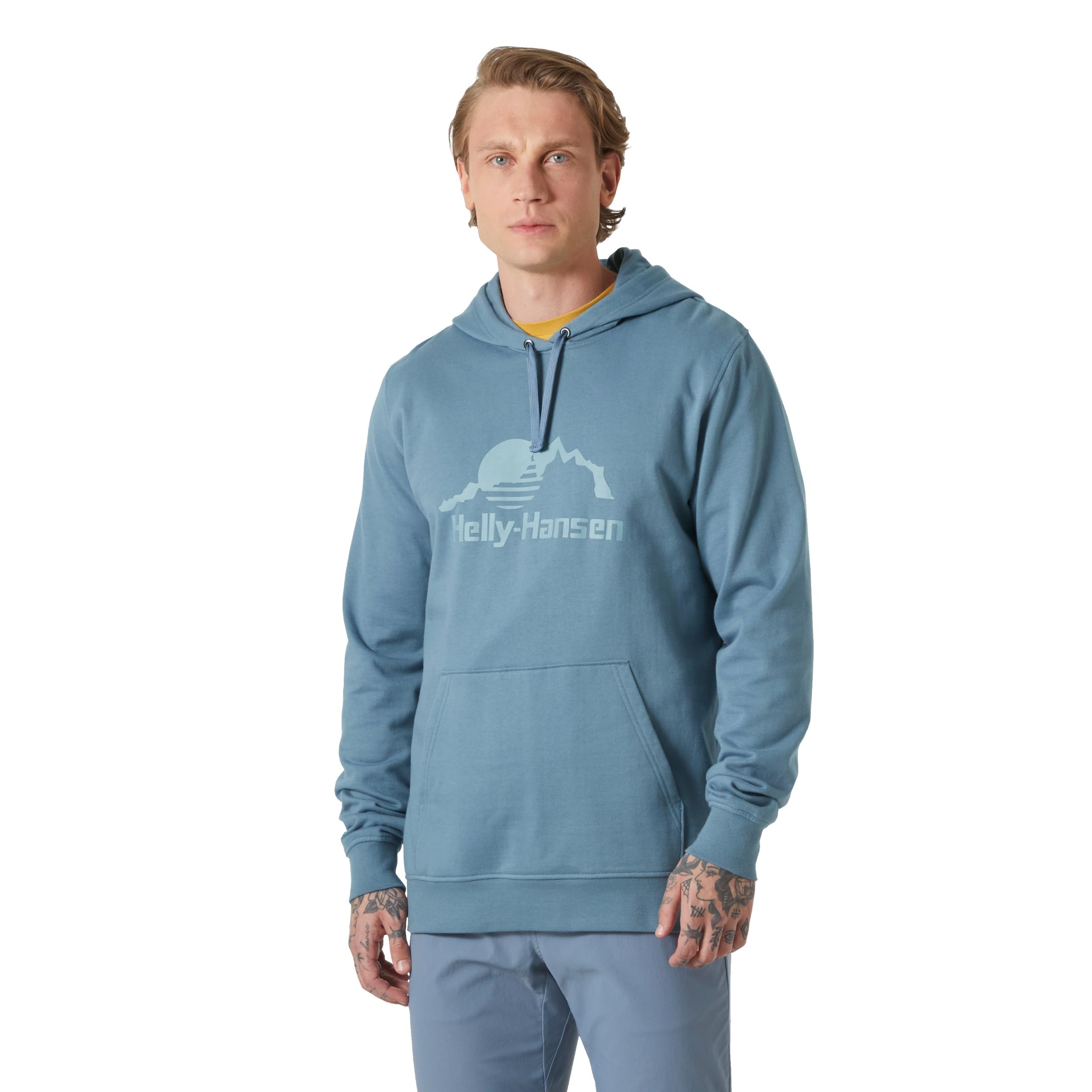 Helly Hansen Mens Nord Graphic Pull Over Hoodie, Navy, S