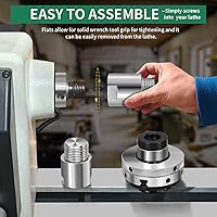 Vista 8 de Adaptador de Eje de Cabeza de Torno, Convierte de 1-1/4" x 8TPI a 1-1/2" x 8TPI para Torno de Carpintería