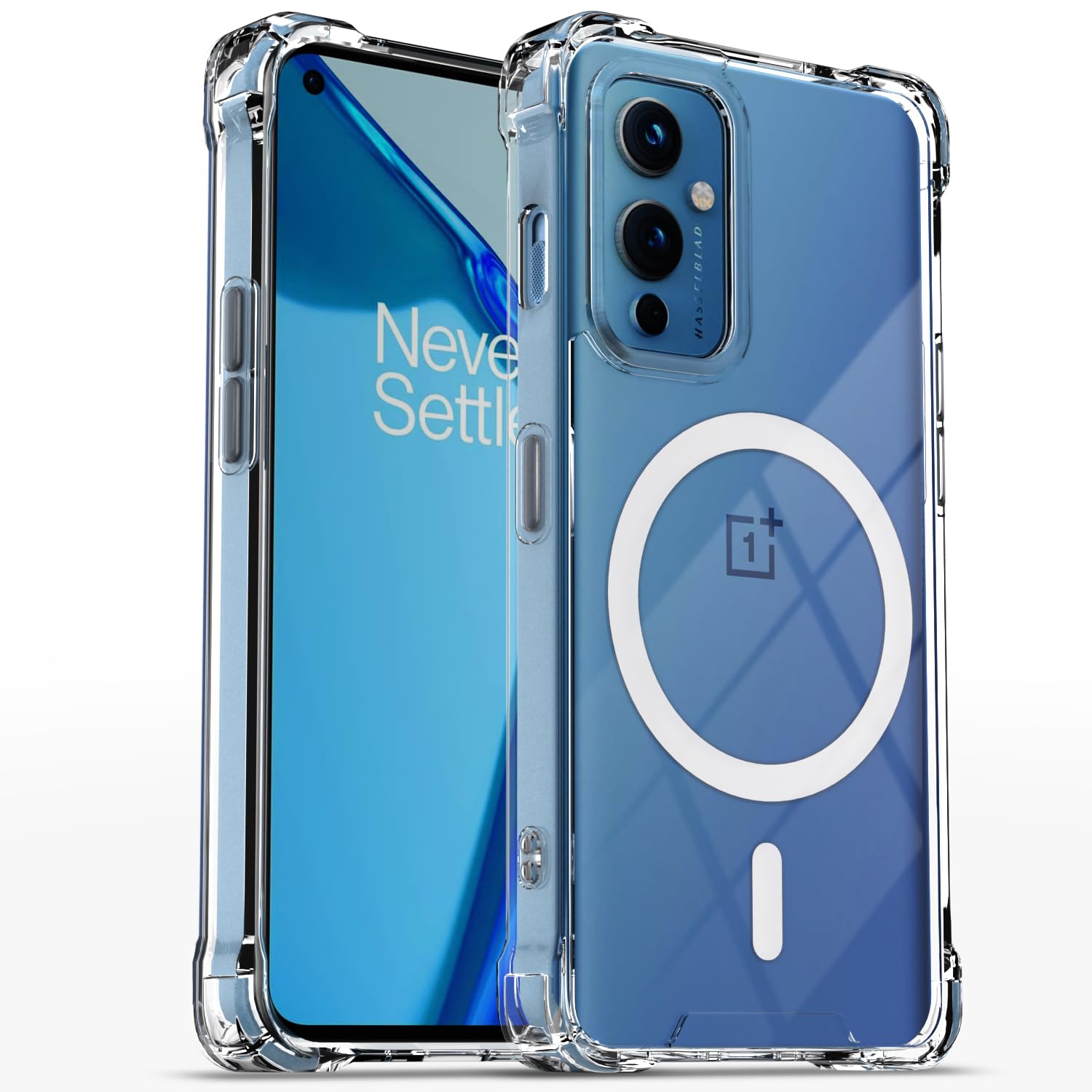 Pikkme Back Cover for OnePlus 9 Mag-Safe Shockproof PC + TPU Protective Case Magnetic Support Bumper Case (Transparent Mag-Safe)-image-16