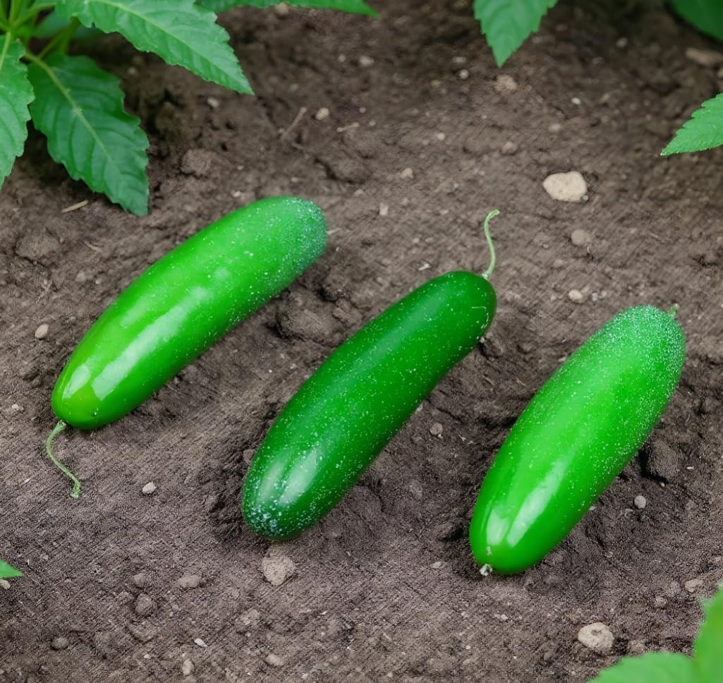 3 Pcs Artificial Lifelike Green Cucumber Fake Vegetable Decoration